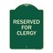 Signmission Reserved for Clergy Heavy-Gauge Aluminum Architectural Sign, 24" x 18", G-1824-23214 A-DES-G-1824-23214 - alternate 1